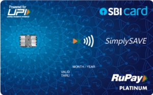 SBI SimplySAVE UPI Rupay Credit Card